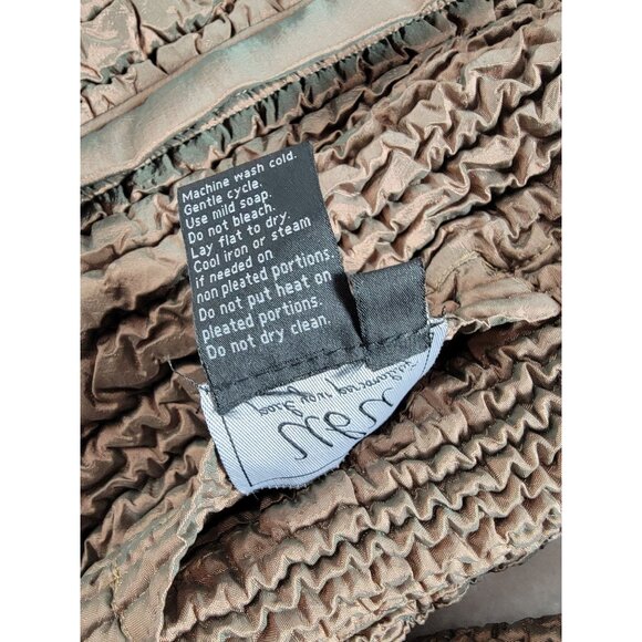 UBU Womens Textured Crinkle Jacket Medium Brown Polyester Zip-Up Lightweight - Picture 4 of 7